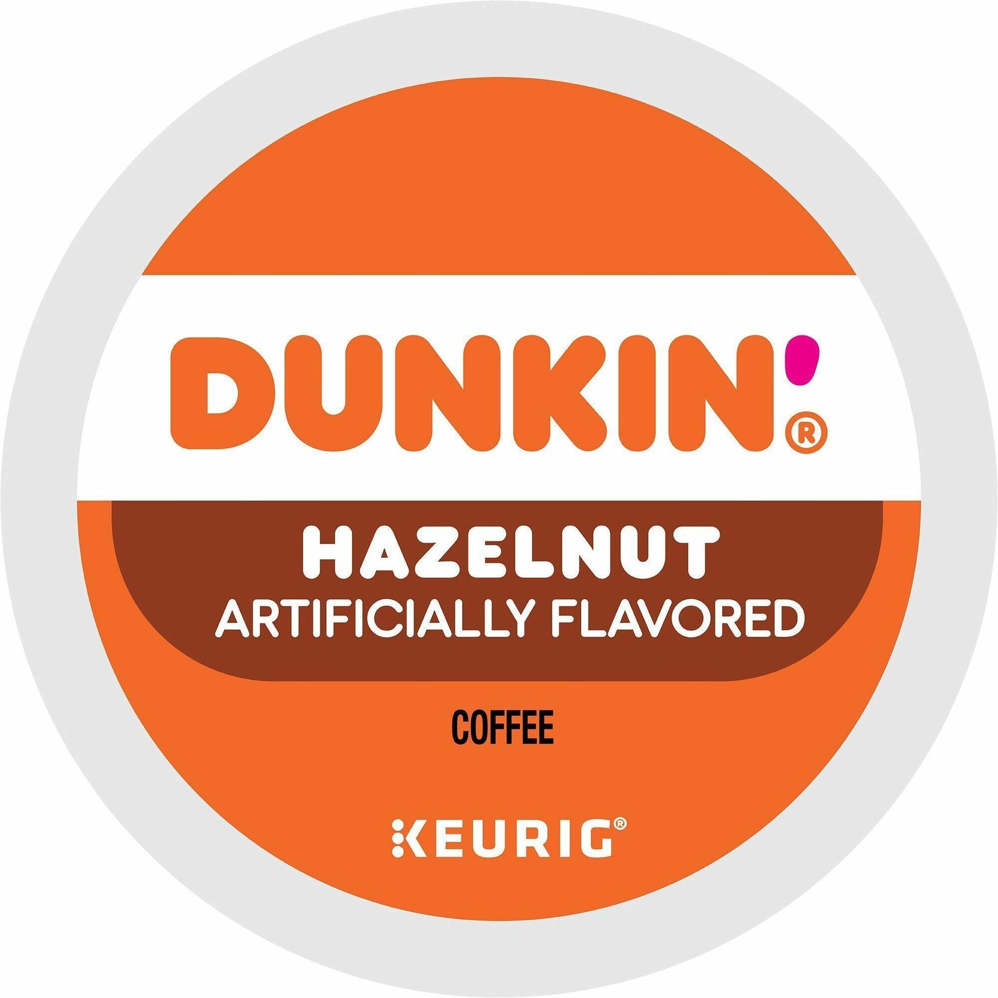 Dunkin'® K-Cup Hazelnut Coffee - Compatible with Keurig Brewer - Medium - K-Cup - Hazelnut - 22 / Box