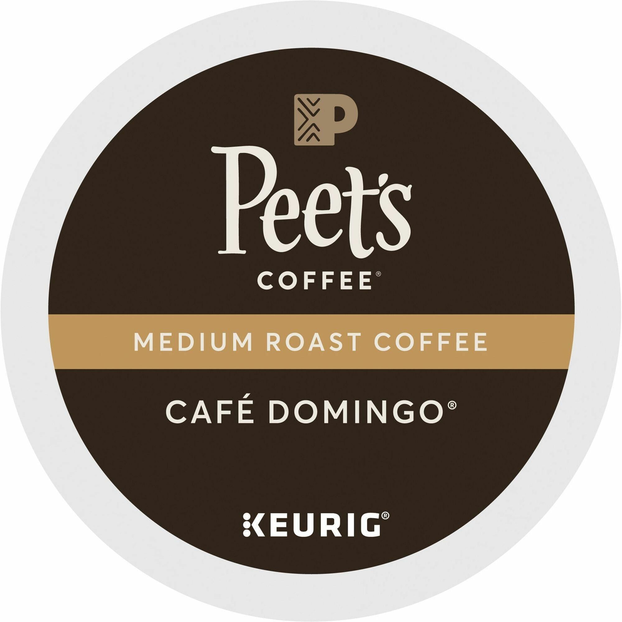 Peet's Coffee® K-Cup Cafe Domingo Coffee - Compatible with Keurig Brewer - Medium - K-Cup - Cafe Domingo - 22 / Box