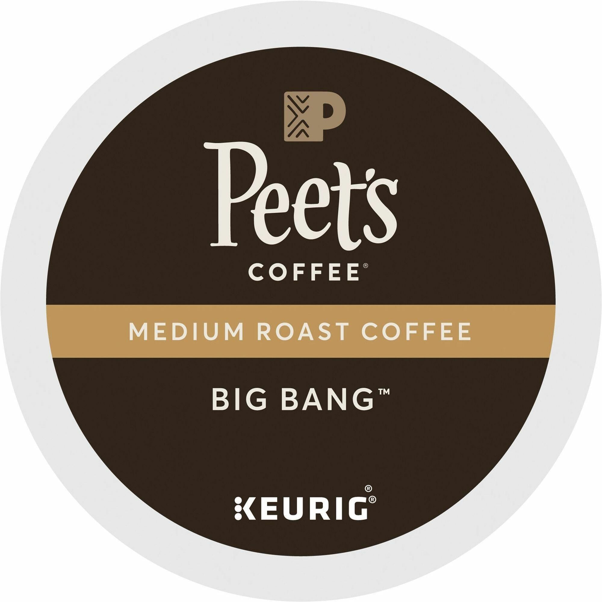 Peet's Coffee® K-Cup Big Bang Coffee - Compatible with Keurig Brewer - Medium - K-Cup - Big Bang - 22 / Box
