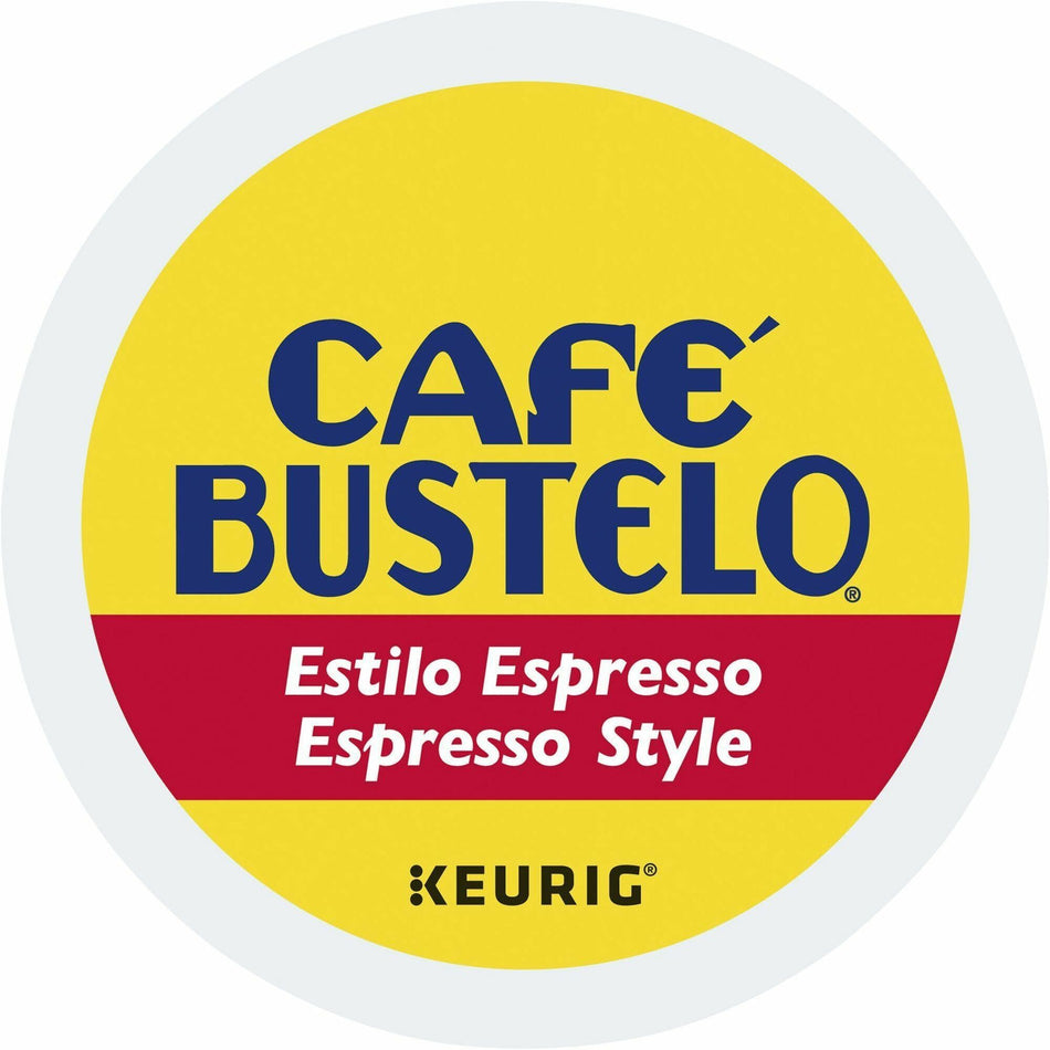 Caf&eacute; Bustelo® K-Cup Espresso Style Coffee - Compatible with Keurig Brewer - Dark - K-Cup - 24 / Box