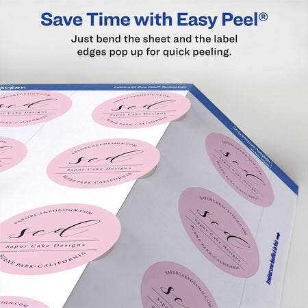 Avery® Glossy White Square Labels - Waterproof 2’’ x - 120 - Multipurpose & ID