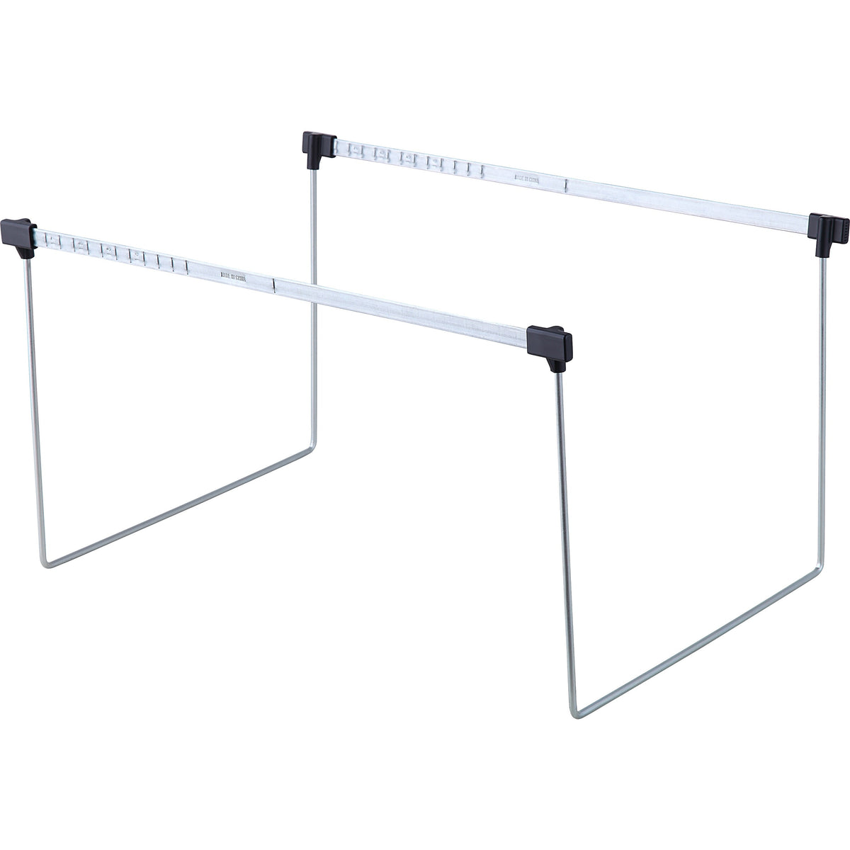 Business Source Stainless Steel Letter-Size Frame Gray 14’’-18’’ Long 2/Box - Hanging Folders & Accessories
