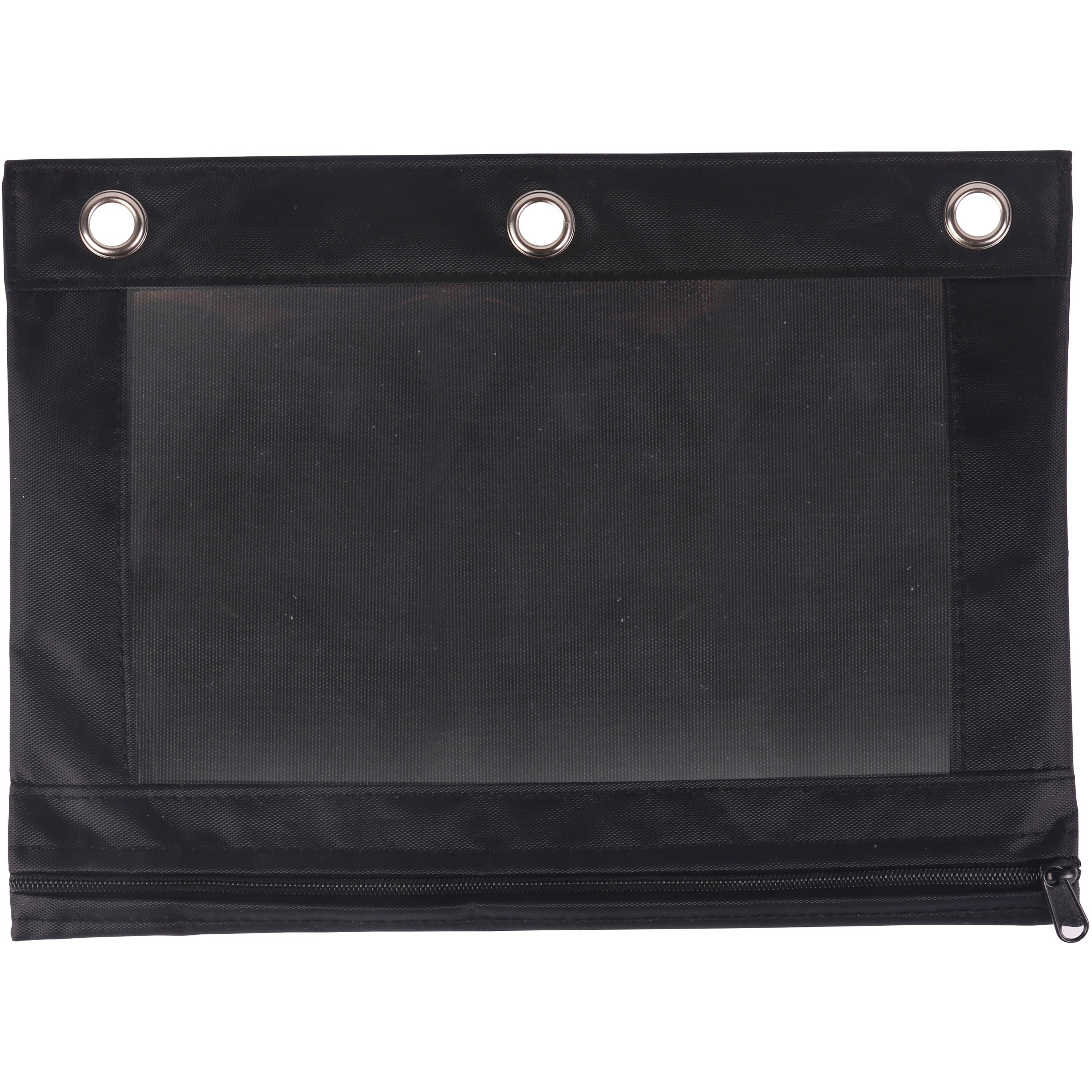 Business Source Binder Pencil Pouch - 10’’ x 7.4’’ - Black - Storage Pouches