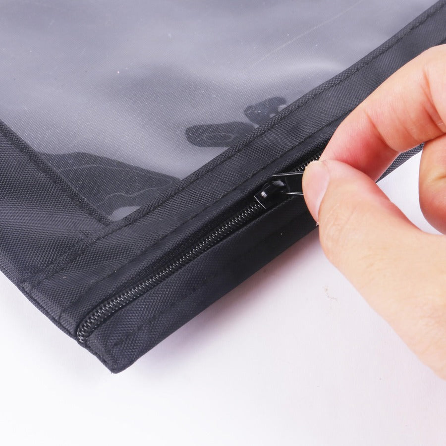 Business Source Binder Pencil Pouch - 10’’ x 7.4’’ - Black - Storage Pouches