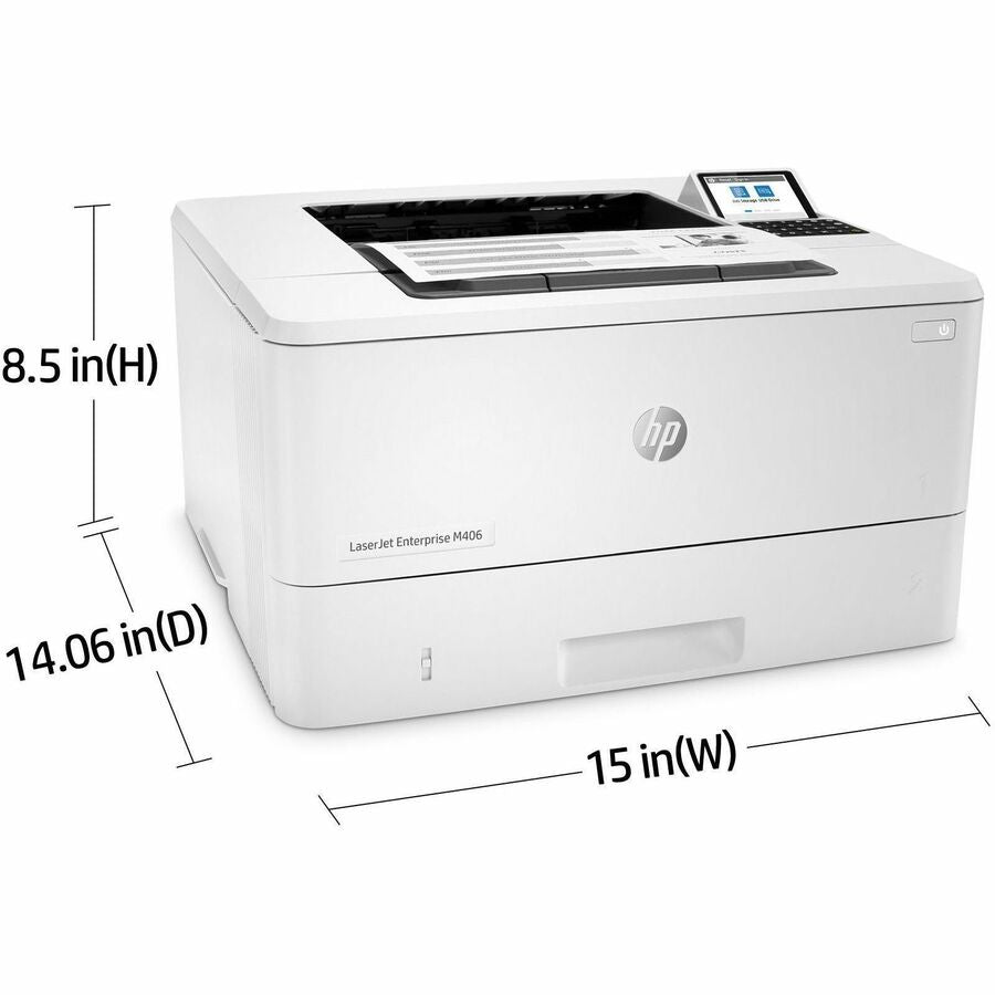 HP LaserJet Enterprise M406dn Desktop Laser Printer - Monochrome - Alternate-Image14