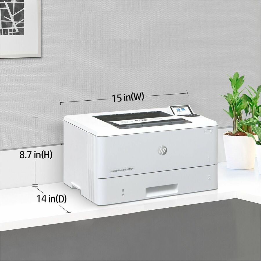 HP LaserJet Enterprise M406dn Desktop Laser Printer - Monochrome - Alternate-Image15
