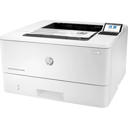 HP LaserJet Enterprise M406dn Desktop Laser Printer - Monochrome - Left