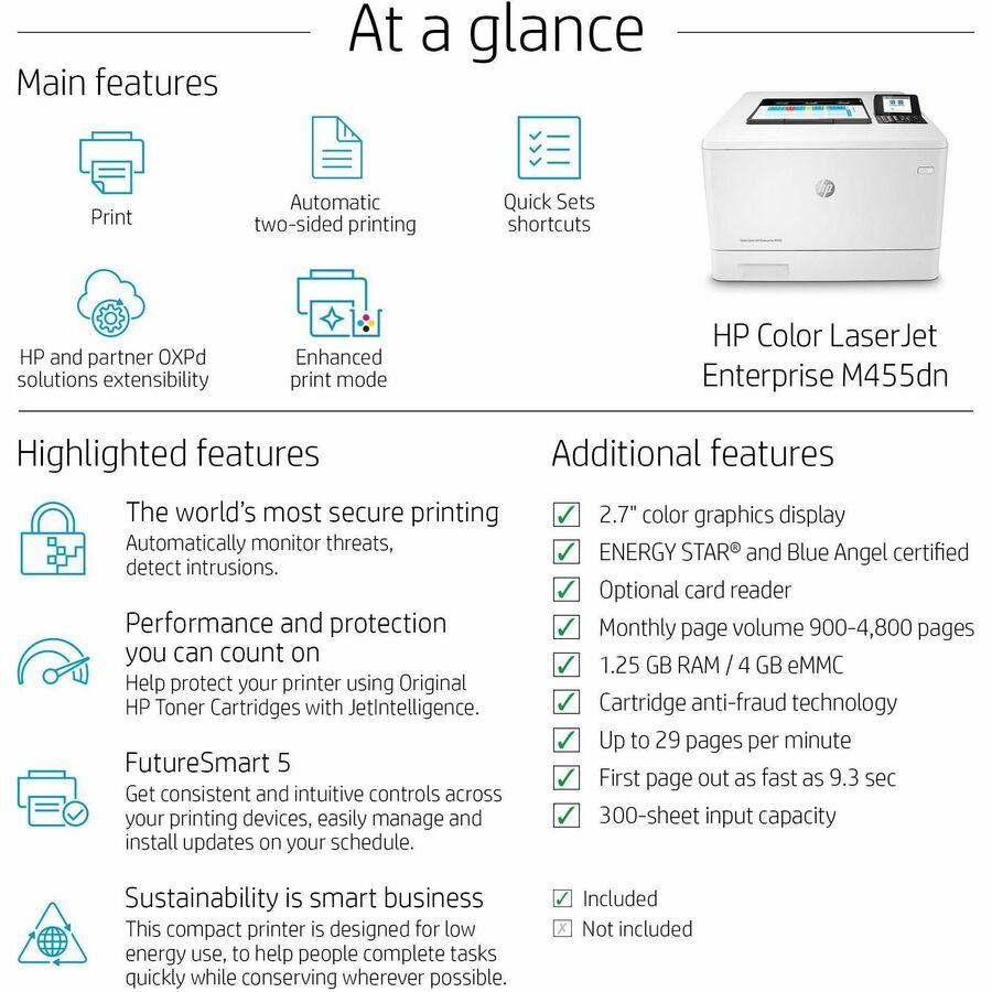 HP LaserJet Enterprise M455dn Desktop Laser Printer - Color - Alternate-Image2