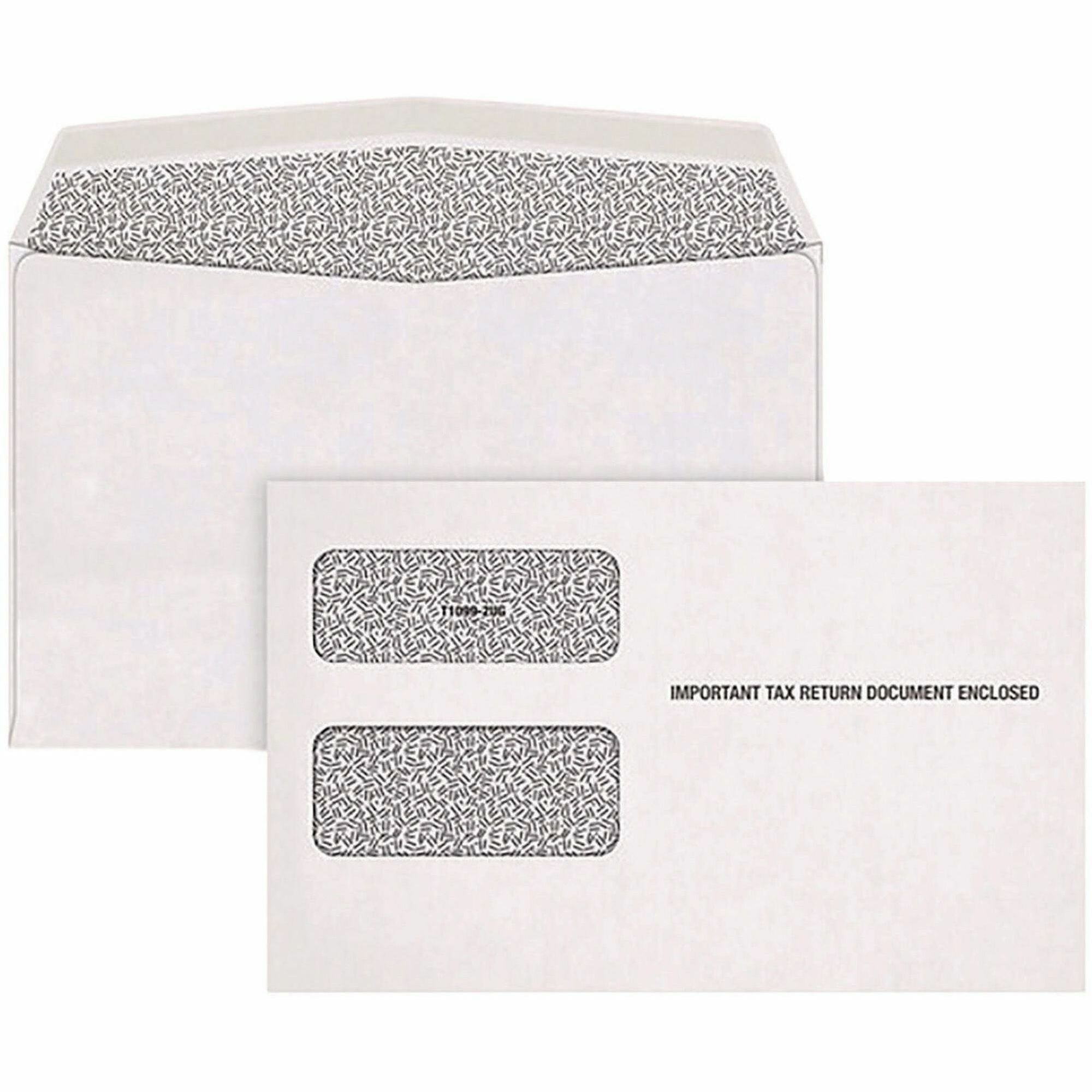 Adams 1098/1099 Tax Form Envelopes - Document - 9" Width x 5 5/8" Length - Gummed - White - 24 / Pack