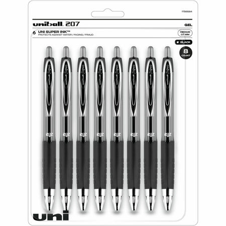 Uniball™ 207 Gel Pen: 0.7mm Medium Point Refillable Retractable - Black Ink - Pens