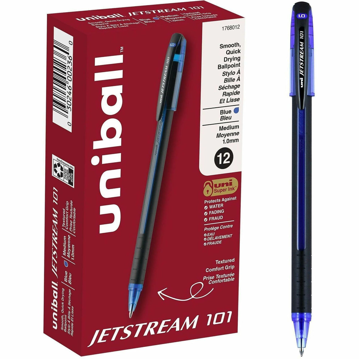 Uniball™ Jetstream 101 Ballpoint Pen - Blue Ink 1mm Medium Point - Pens