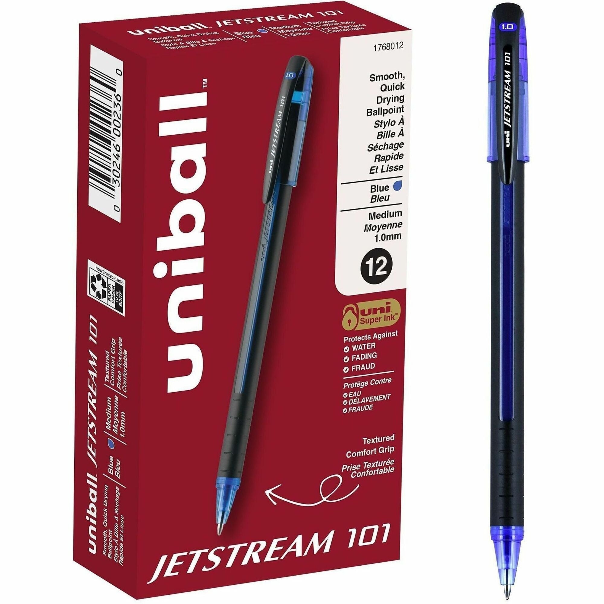 Uniball™ Jetstream 101 Ballpoint Pen - Blue Ink 1mm Medium Point - Pens