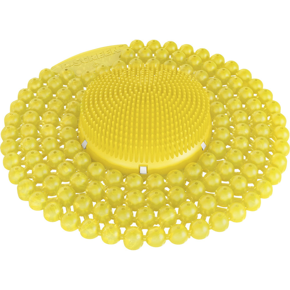 Vectair Systems P-Screen 60 Day Urinal Screen - Lasts upto 60 Days - Anti-bacterial, Recyclable, Splash Resistant - 6 / Carton - Yellow