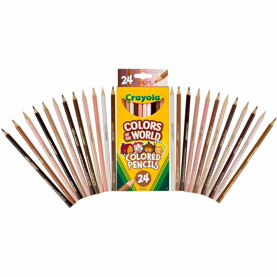 Crayola Colors of the World Colored Pencil - Assorted Lead - 24 / Pack