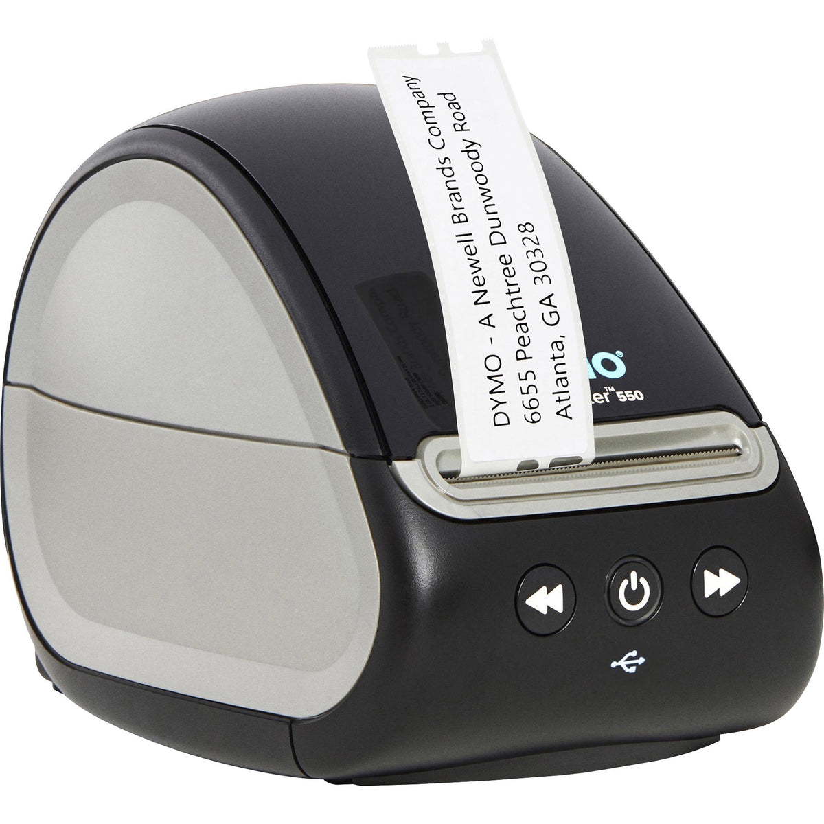 Dymo LabelWriter 550 Direct Thermal Printer - Monochrome - Label Print - USB - USB Host - Black - 2.20" Print Width - 1 lps Mono - 300 dpi - 2" Width - For PC, Mac