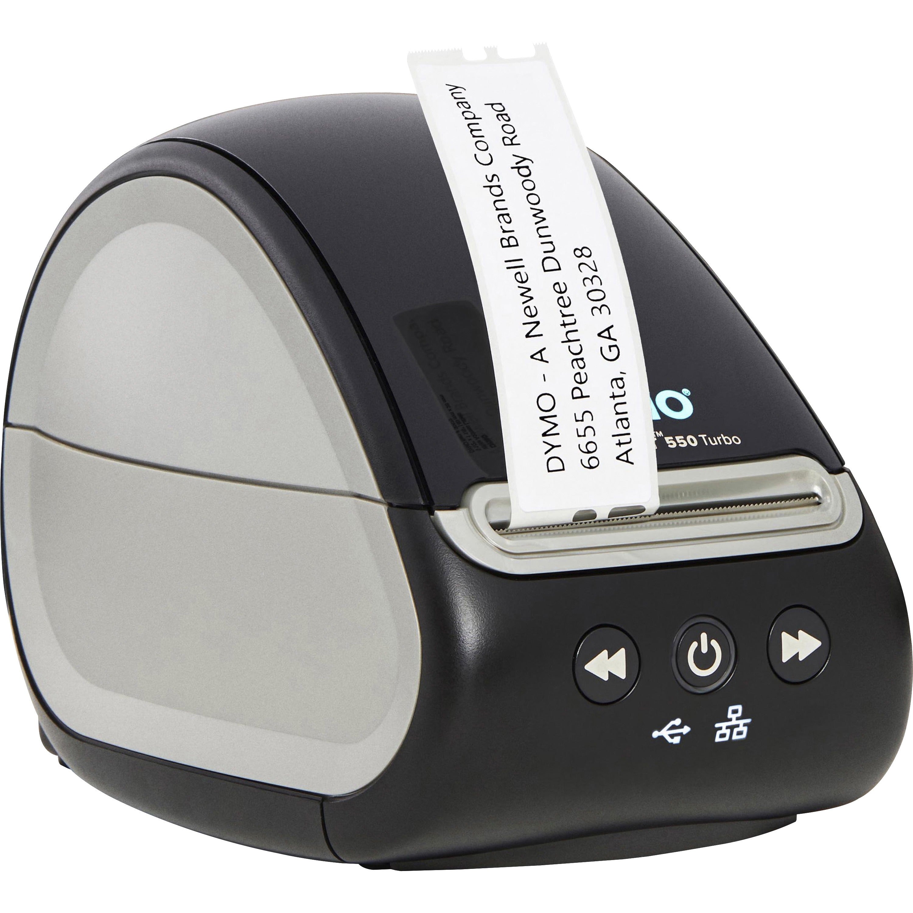 Dymo LabelWriter 550 Direct Thermal Printer - Monochrome - Label Print - Ethernet - USB - USB Host - Black - 2.20" Print Width - 1.5 lps Mono - 300 dpi - 2" Width - For PC, Mac
