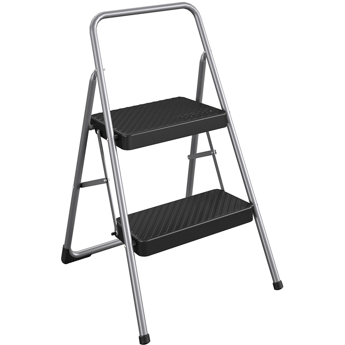 Cosco 2-Step Folding Step Stool - 200 lb Capacity - Gray - Ladders & Stools