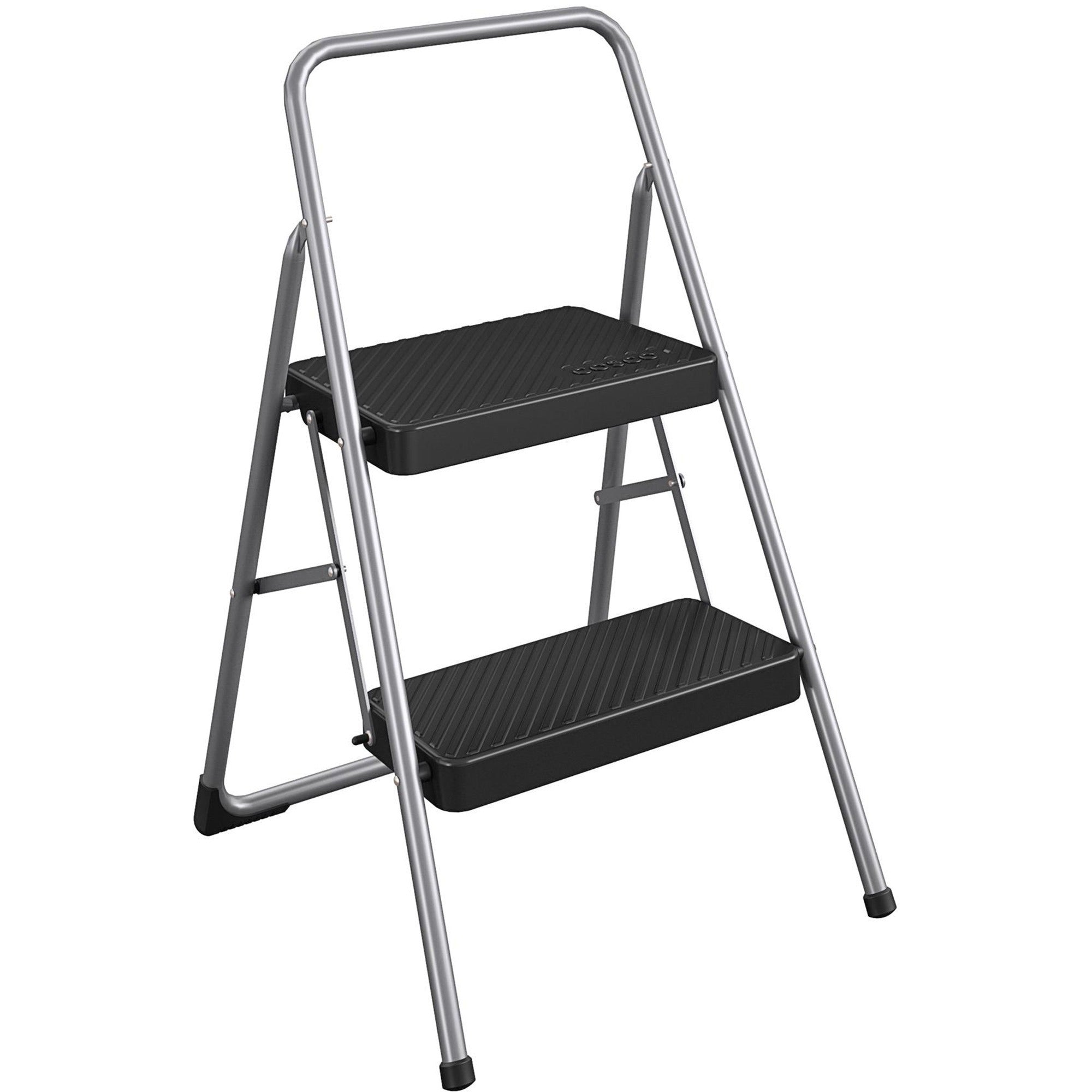 Cosco 2-Step Folding Step Stool - 200 lb Capacity - Gray - Ladders & Stools