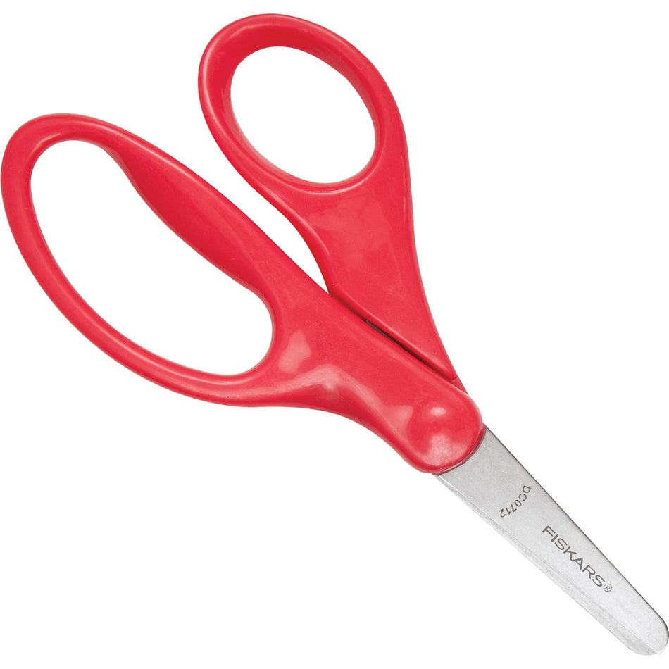 Fiskars 5" Blunt-tip Kids Scissors - 5" Overall Length Safety Edge Blade - Blunted Tip - Red - 1 Each