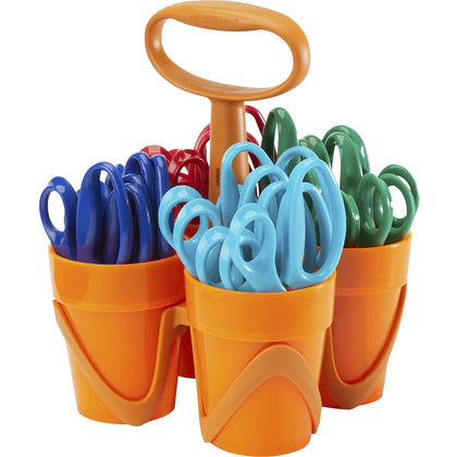 Fiskars 5" Pointed-tip Kids Scissors - 5" Overall Length Safety Edge Blade - Pointed Tip - Red, Blue, Turquoise, Green - 1 Each