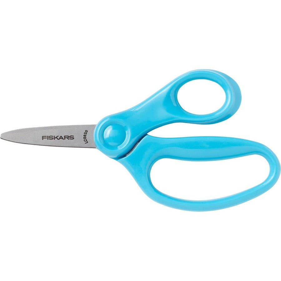 Fiskars 5" Pointed-tip Kids Scissors - 5" Overall Length Safety Edge Blade - Pointed Tip - Turquoise - 1 Each