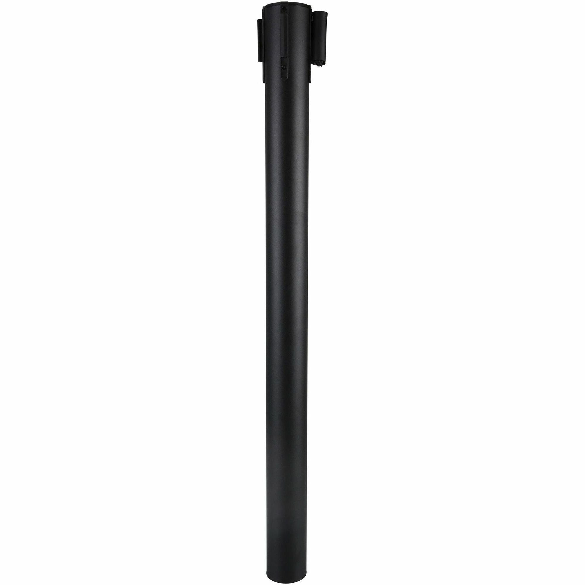 Genuine Joe Crowd-Control Posts - 34" Height - Black - Steel - 2 / Carton