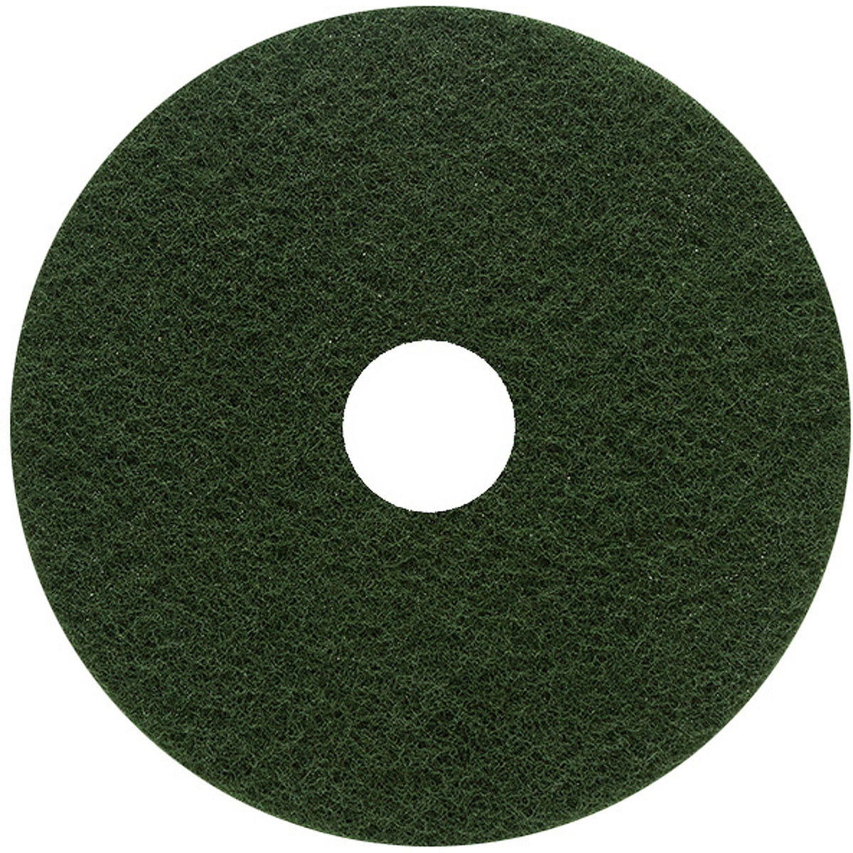 Genuine Joe Scrubbing Floor Pad - 18" Diameter - Scrubbing - 175 rpm to 800 rpm Speed Supported - Heavy Duty, Long Lasting - Fiber - Green - 5 / Carton