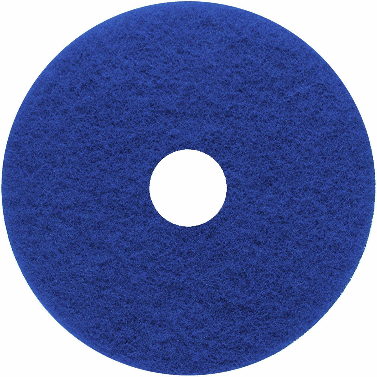 Genuine Joe Floor Cleaner Pad - Round - 16" Diameter - Scrubbing, Cleaning - 350 rpm to 800 rpm Speed Supported - Resilient, Flexible - Blue - 5 / Carton