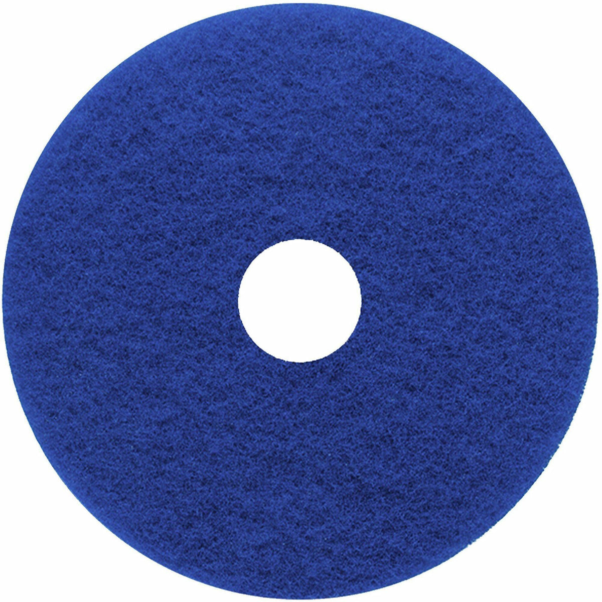 Genuine Joe Floor Cleaner Pad - Round - 17" Diameter - Cleaning, Scrubbing - 350 rpm to 800 rpm Speed Supported - Resilient, Flexible - Blue - 5 / Carton