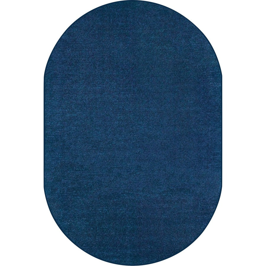 Carpets for Kids®  Solid Color Mt. St. Helens Carpet Rug - Floor Rug - 90" Length x 12 ft Width - Oval - Blueberry - Nylon, Yarn
