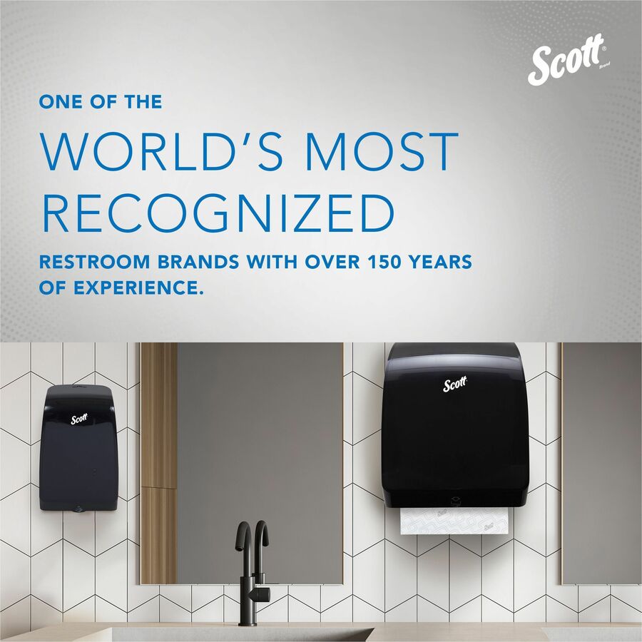 Scott Pro High-Capacity Hard Roll Towels with Elevated Design and Absorbency Pockets - 1 3/4" Core - White - Paper - 6 / Carton