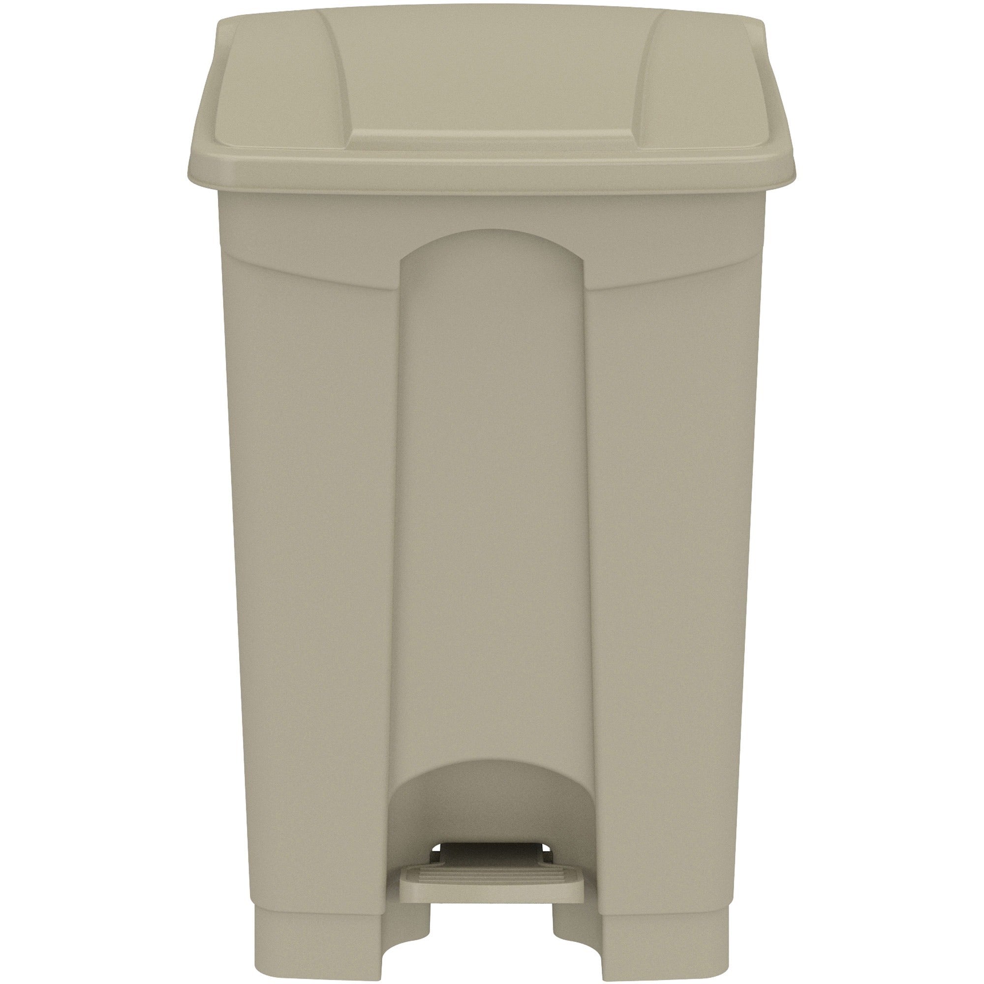 Safco Plastic Step-on Waste Receptacle - 12 gal Capacity - Easy to Clean - Containers & Lids