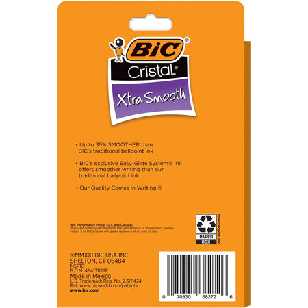 BIC Cristal Ballpoint Stick Pens - Rear