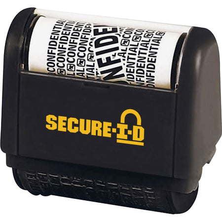 Cosco Secure-I-D Personal Security Roller Stamp - CONFIDENTIAL - 1.50" Impression Length - Black - 1 Each