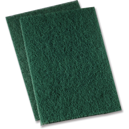 Genuine Joe Heavy-duty Scouring Pad - 3.5" Width x 3.5" Depth - 15 / Carton - Polyester Blend - Green