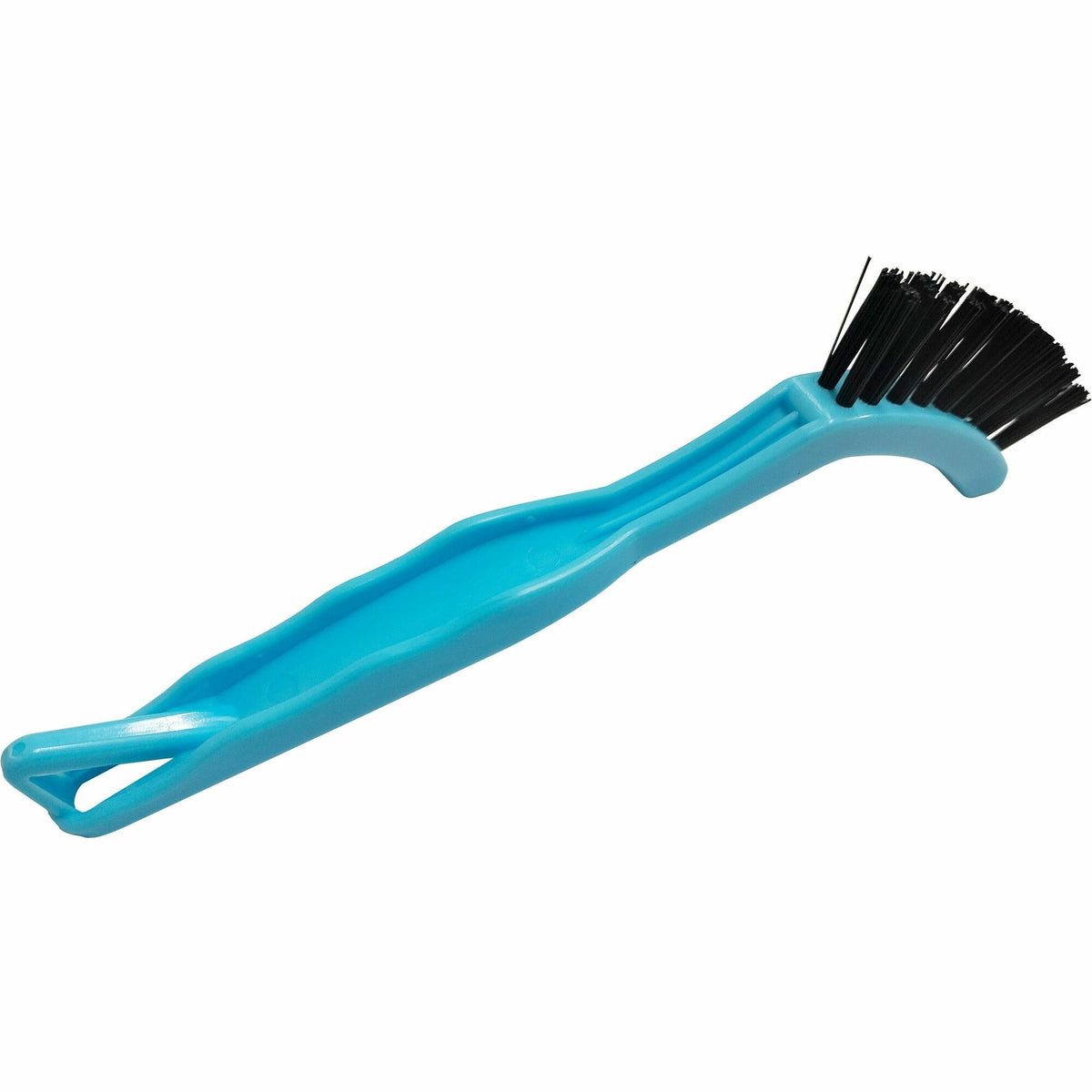 Genuine Joe Hand Held Grout Brush - Nylon Bristle - 8" Handle Length - Plastic Handle - Black, Blue - 1 Each