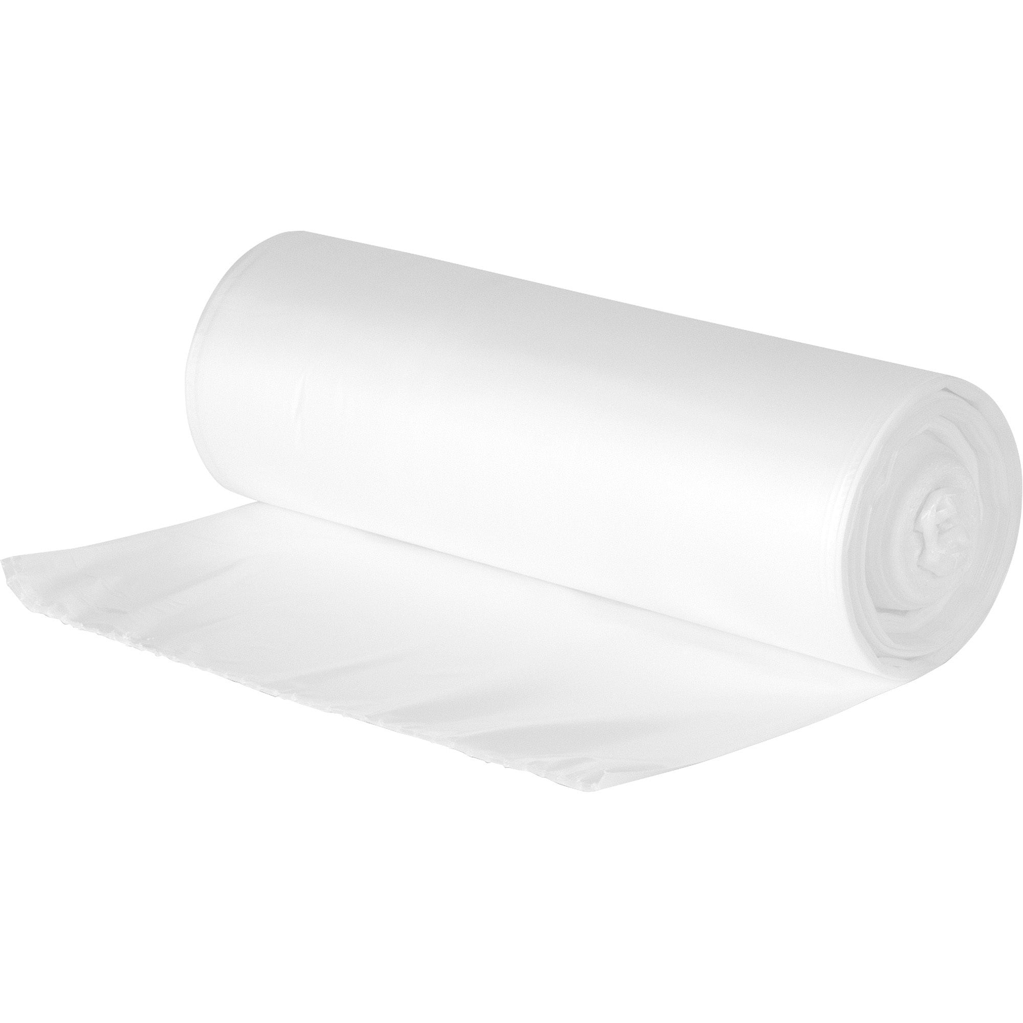 Genuine Joe Heavy-duty Trash Can Liners - 60 gal Capacity - Clear - 100 / Carton - Waste Containers & Lids