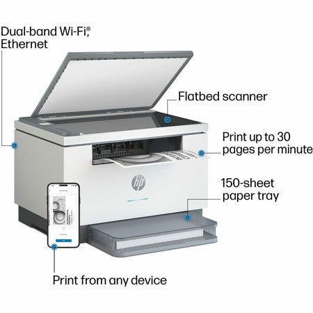 HP LaserJet M234dw Wireless Laser Multifunction Printer - Monochrome - Alternate-Image5