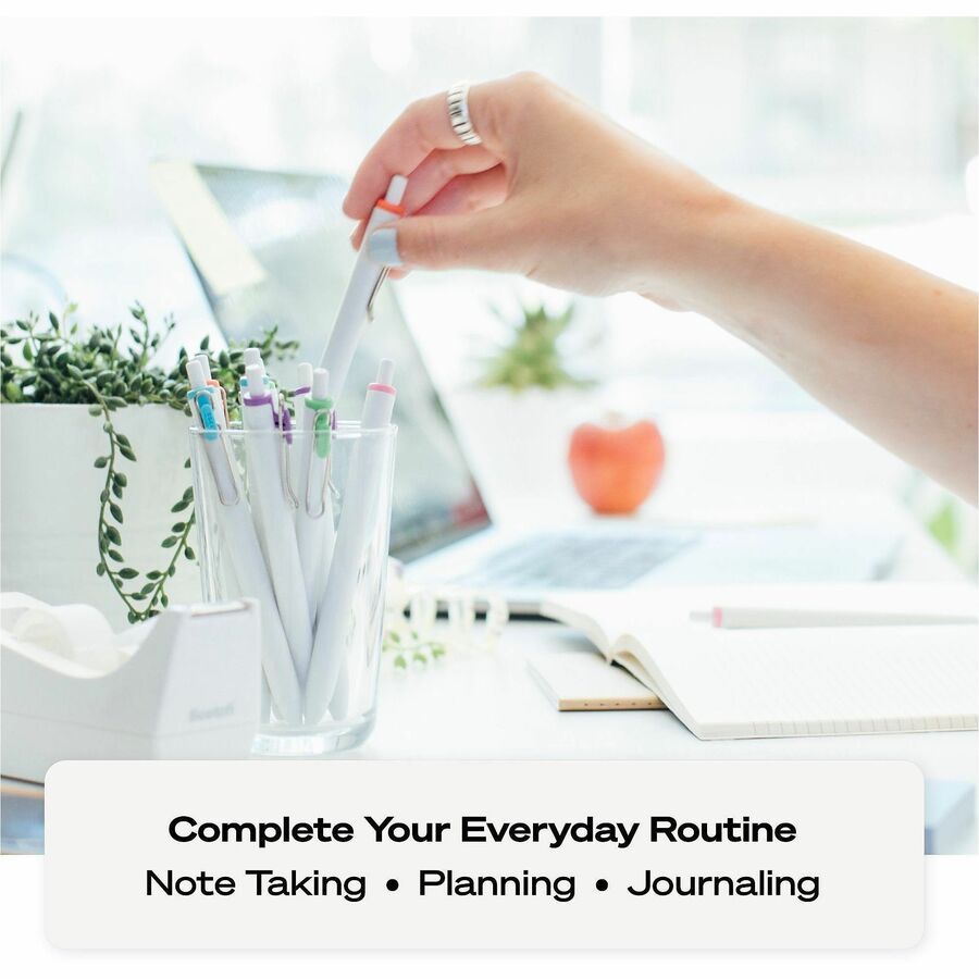 uniball&#8482; ONE Gel Pen - 0.7 mm Medium Pen Point - Black Ink - Gel-based - 1 Dozen