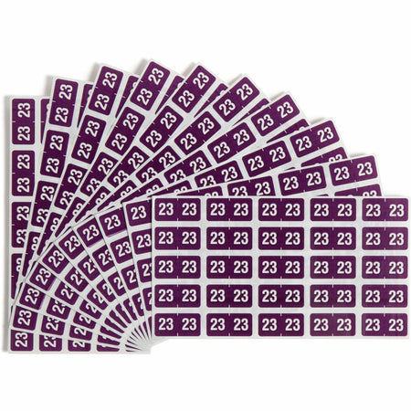 Smead ETS Color-Coded Year Labels - 1/2" Height x 1" Width - Rectangle - Purple - Laminated - 250 / Pack