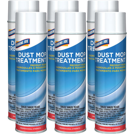 Genuine Joe Dust Mop Treatment - 14 fl oz (0.4 quart) - Oil Based - Blue - 6 / Carton