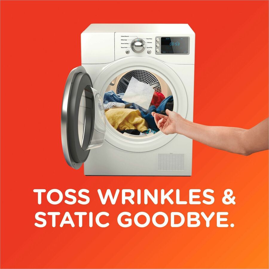 Bounce Free & Gentle Dryer Sheets - 9" Length x 6.04" Width - Dye-free, Scent-free, Wrinkle-free, Hypoallergenic, Soft - White - 240 / Box