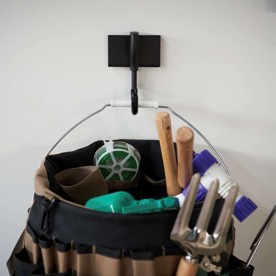 Duck Brand EasyMounts Heavy-Duty Garage Kit - 15 lb (6.80 kg), 50 lb (22.68 kg) Capacity - for Home, Garage, Broom, Shovel - Black - 1 Box