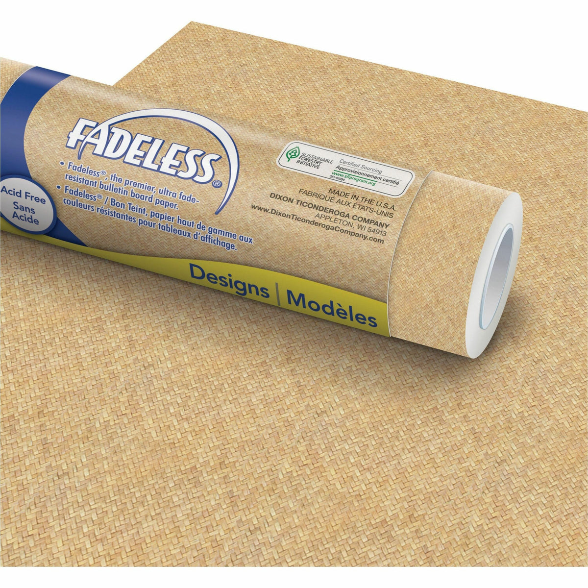 Fadeless Bulletin Board Paper Rolls - Art Project, Craft Project, School, Home, Office Project - 48" Width x 50 ft Length - 50 lb Basis Weight - Brown - 1 Roll