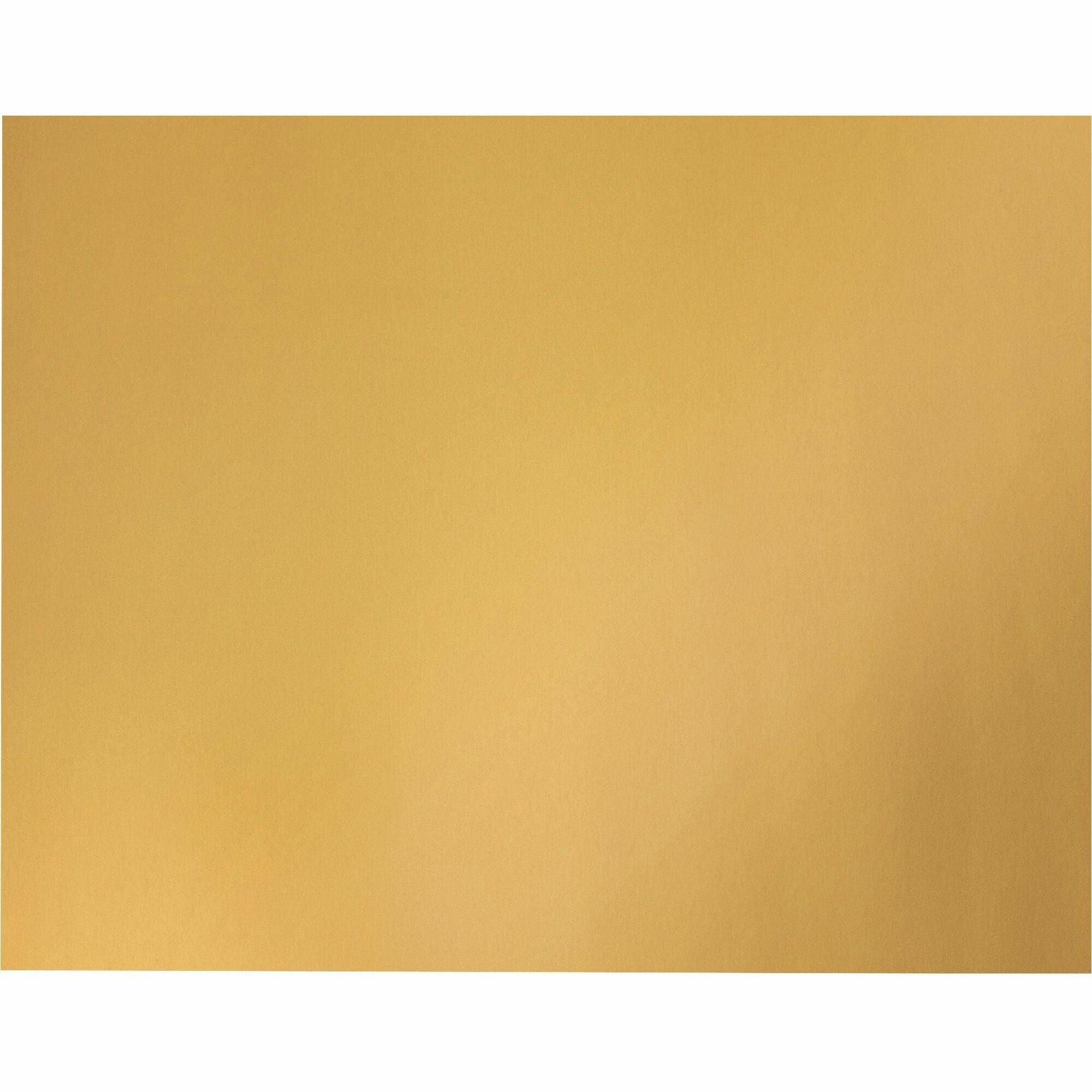UCreate Metallic Poster Board - Classroom, Poster, Mounting, Project - Yellow - 25 / Carton