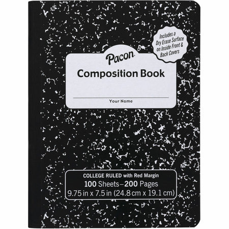 Pacon Marble Hard Cover Wide Rule Composition Book - 2000