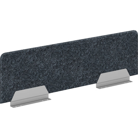 HON HUVDSAO1348 Privacy Screen - 46" Width x 13" Height - Silver Frame - Polyethylene Terephthalate (PET) - Dark Gray - 1 Each