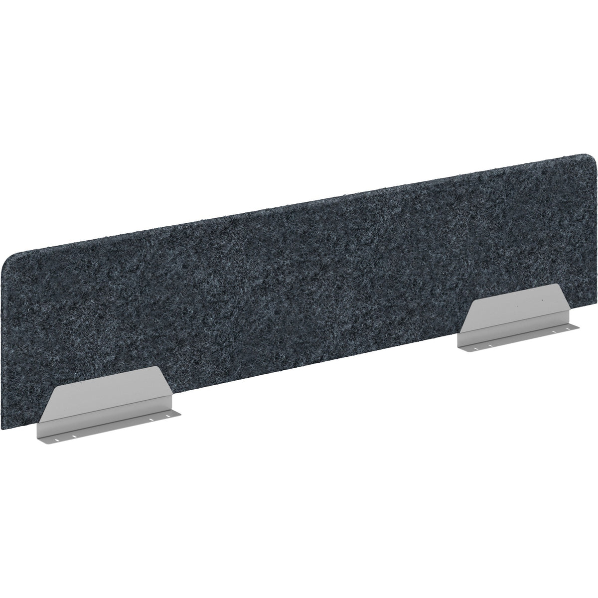 HON HUVDSAO1360 Privacy Screen - 58" Width x 13" Height - Silver Frame - Polyethylene Terephthalate (PET) - Dark Gray - 1 Each