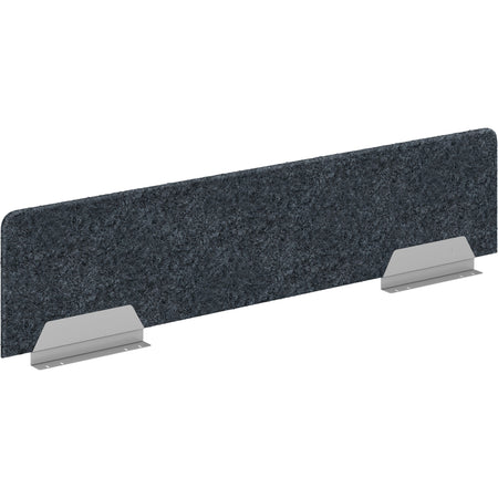 HON HUVDSAO1360 Privacy Screen - 58" Width x 13" Height - Silver Frame - Polyethylene Terephthalate (PET) - Dark Gray - 1 Each