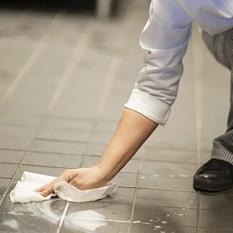 TORK Paper Wiper Plus White Self Dispensing - 1 Ply - Quarter-fold - 12.50" Width x 13" Length - White - Paper - 90/Pack - 12 / Carton